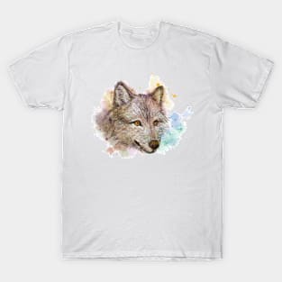 Wolf Head WAtercolor T-Shirt